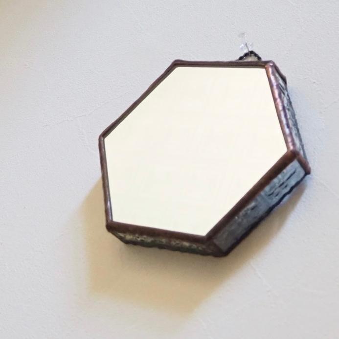 <春の福袋>春の息吹を映すステンドグラスの６角形のミラーセット | 4枚目