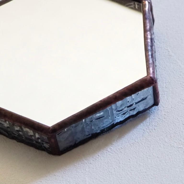 <春の福袋>春の息吹を映すステンドグラスの６角形のミラーセット | 8枚目