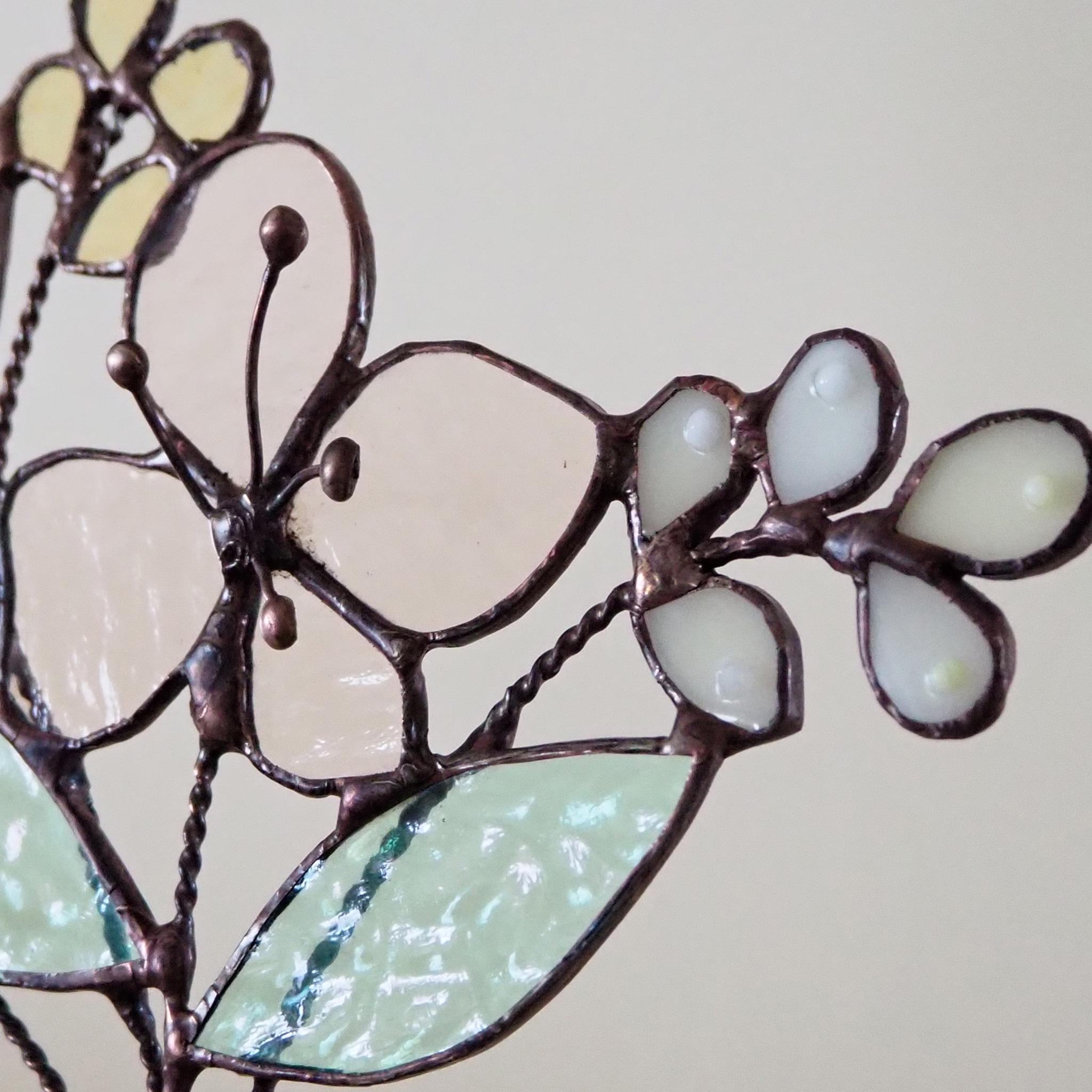 花束つき♪ステンドグラスの一輪挿し（イエロー） | 6枚目