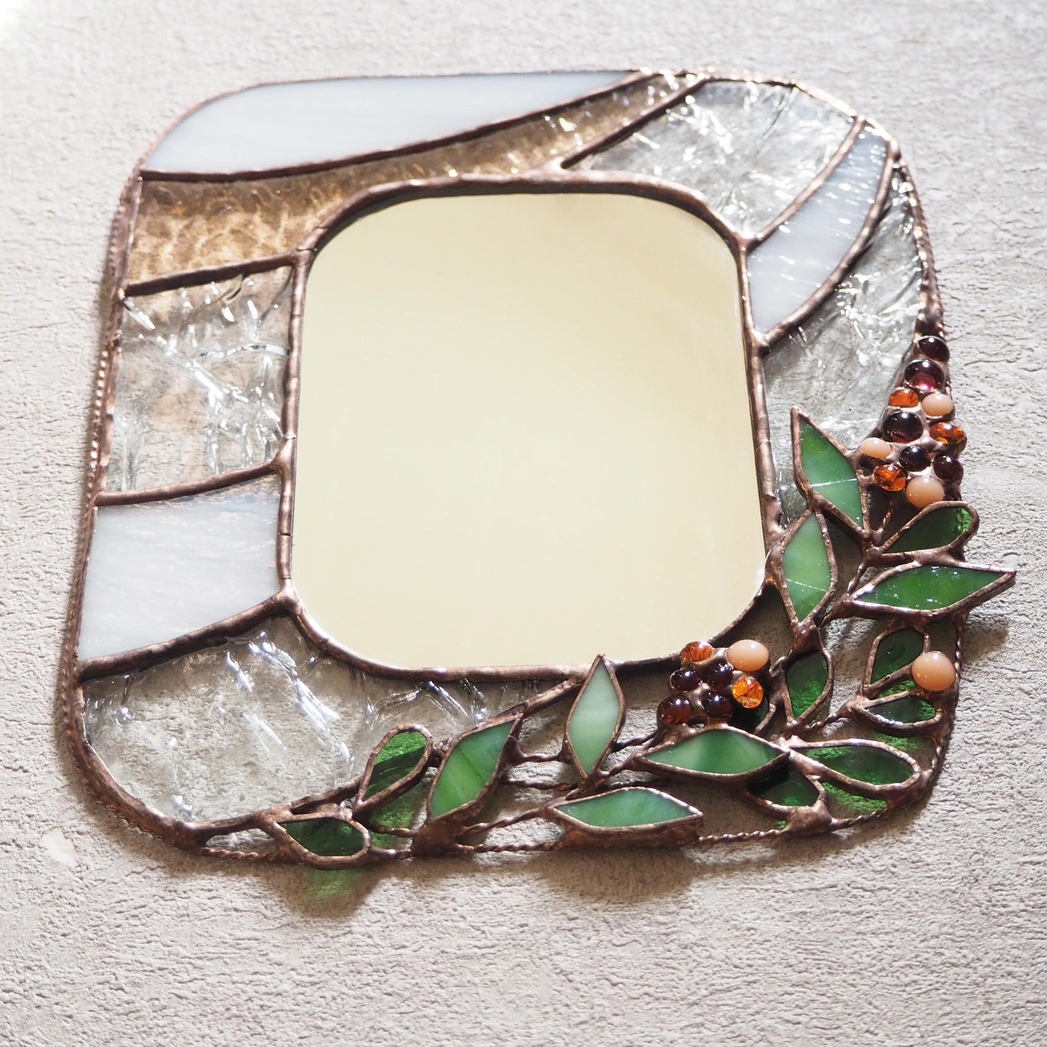 母の日にも♪さくら色ステンドグラスミラー | 7枚目