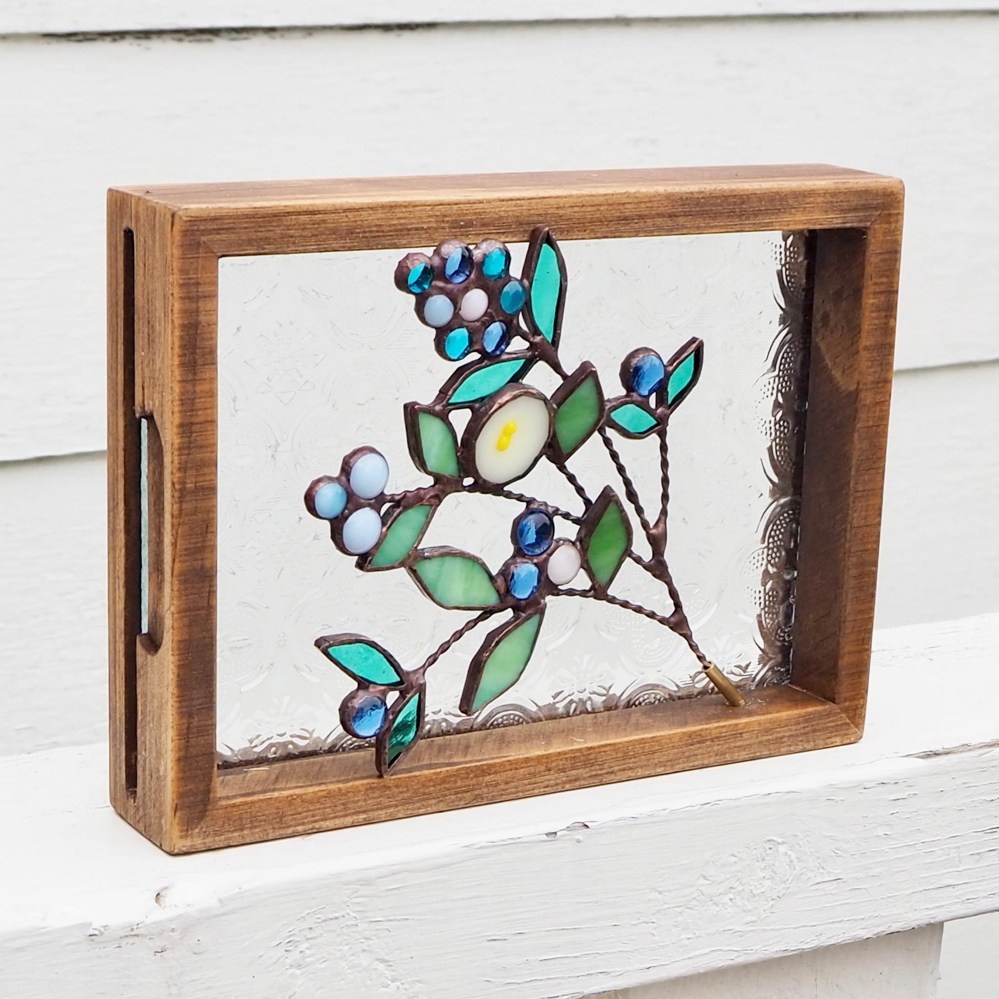 レトロなステンドグラスの夏パネル | 2枚目