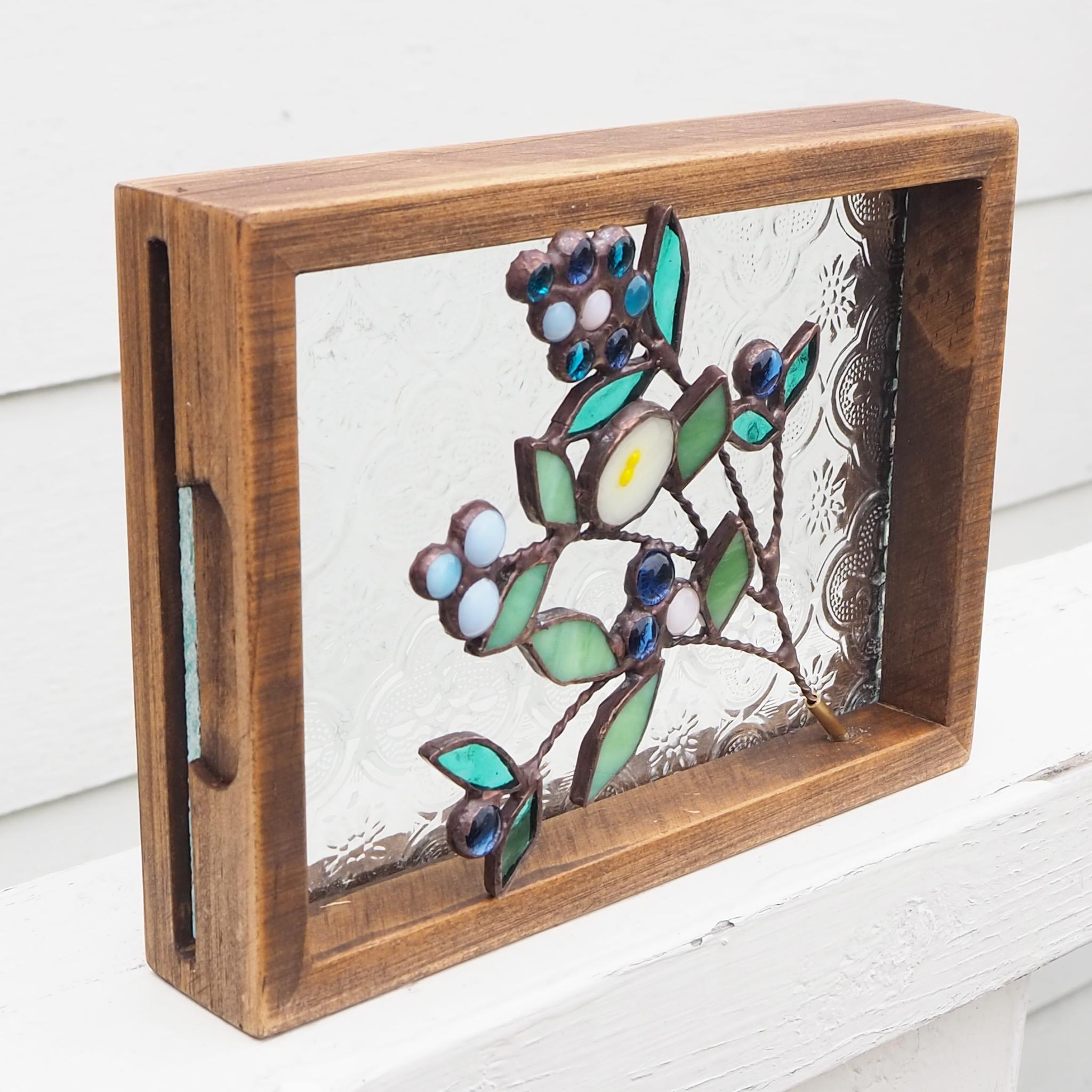 レトロなステンドグラスの夏パネル | 3枚目