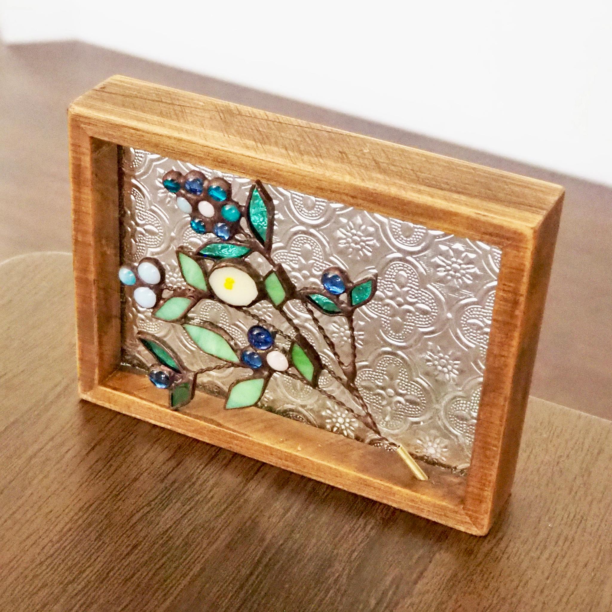 レトロなステンドグラスの夏パネル | 7枚目