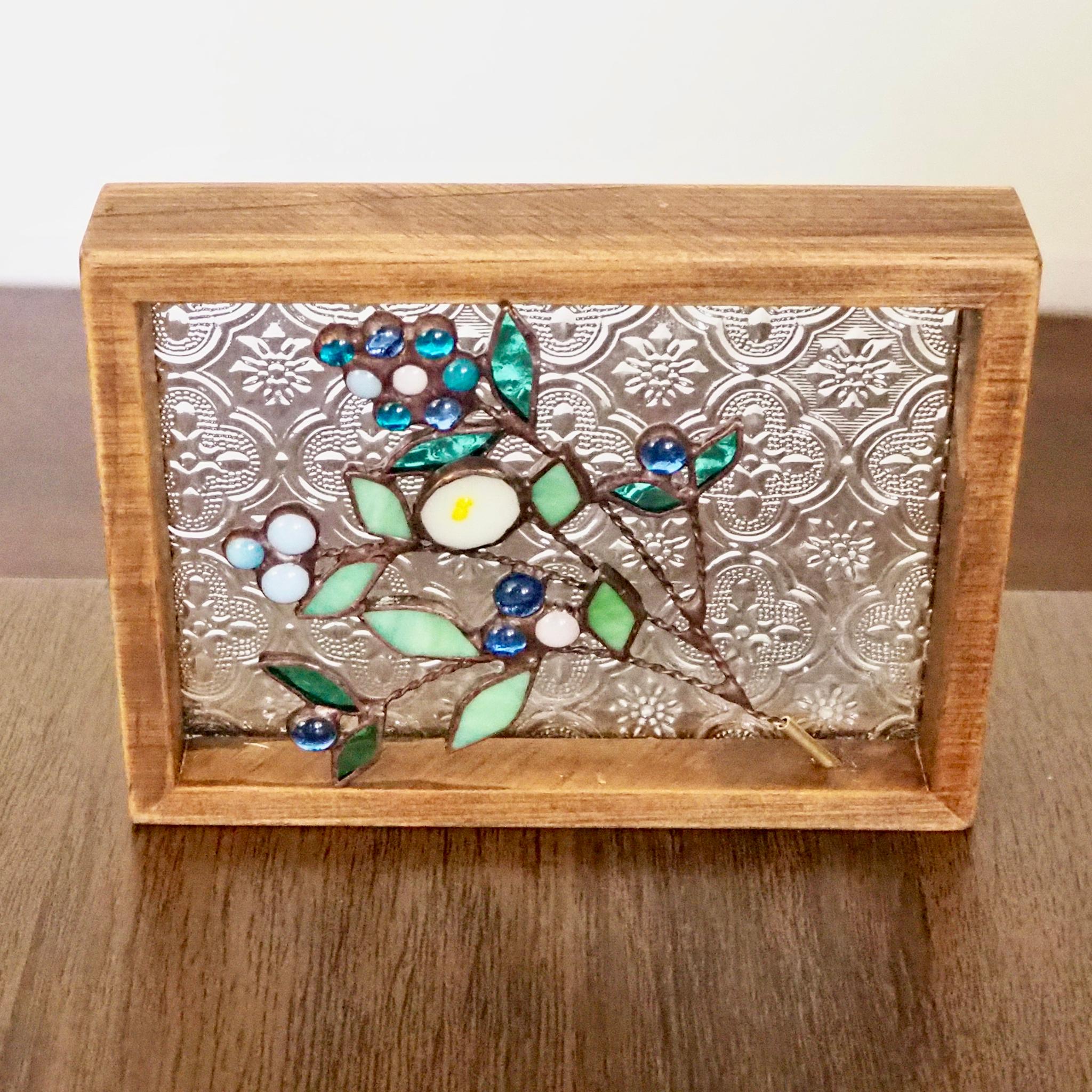 レトロなステンドグラスの夏パネル | 8枚目