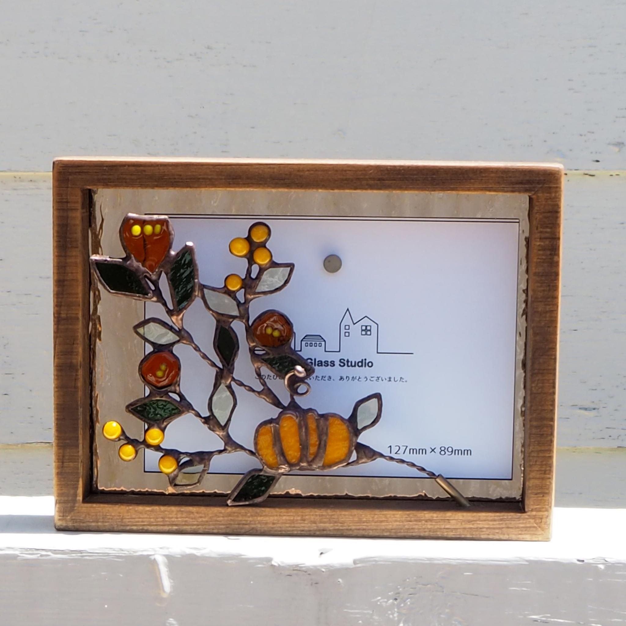 レトロなステンドグラスの秋パネル | 11枚目