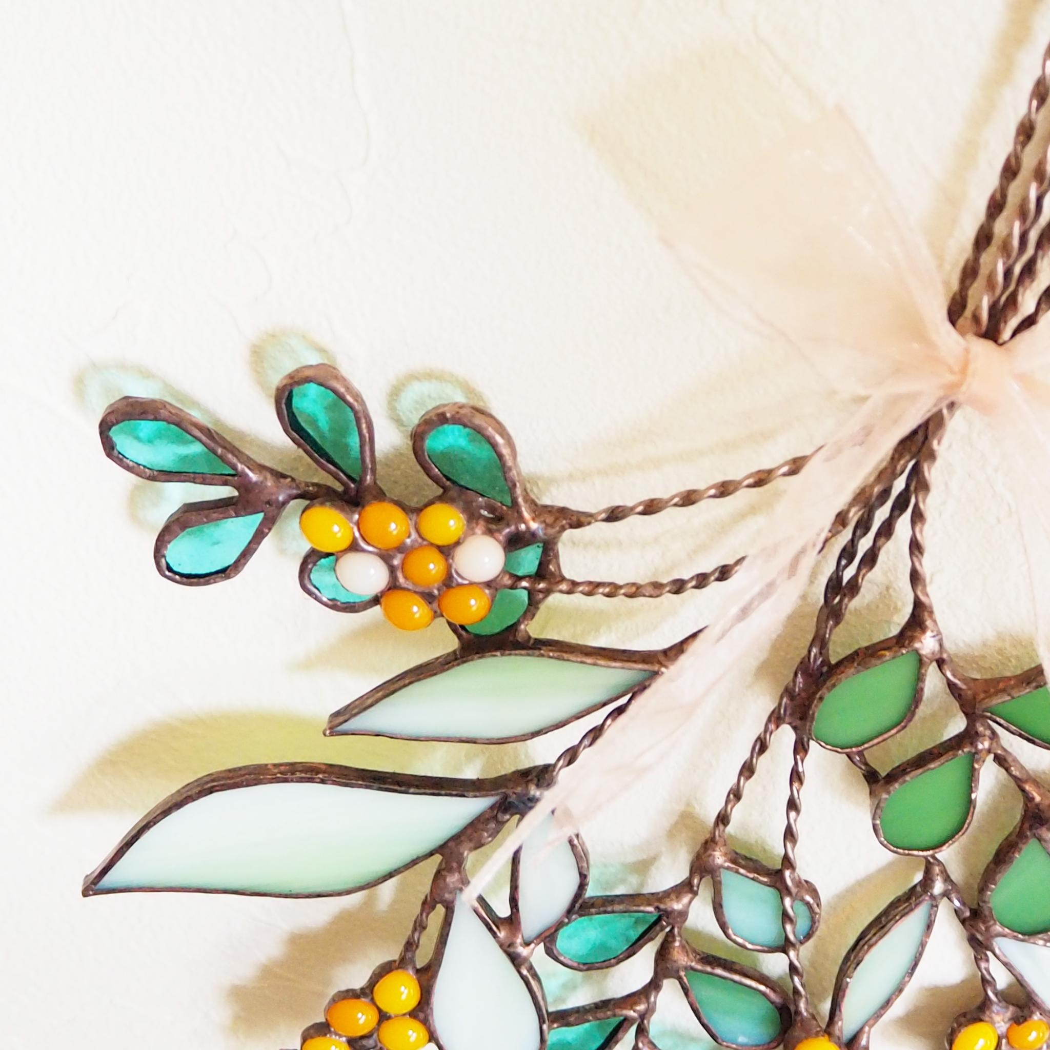 ステンドグラスのミモザのスワッグ | 4枚目