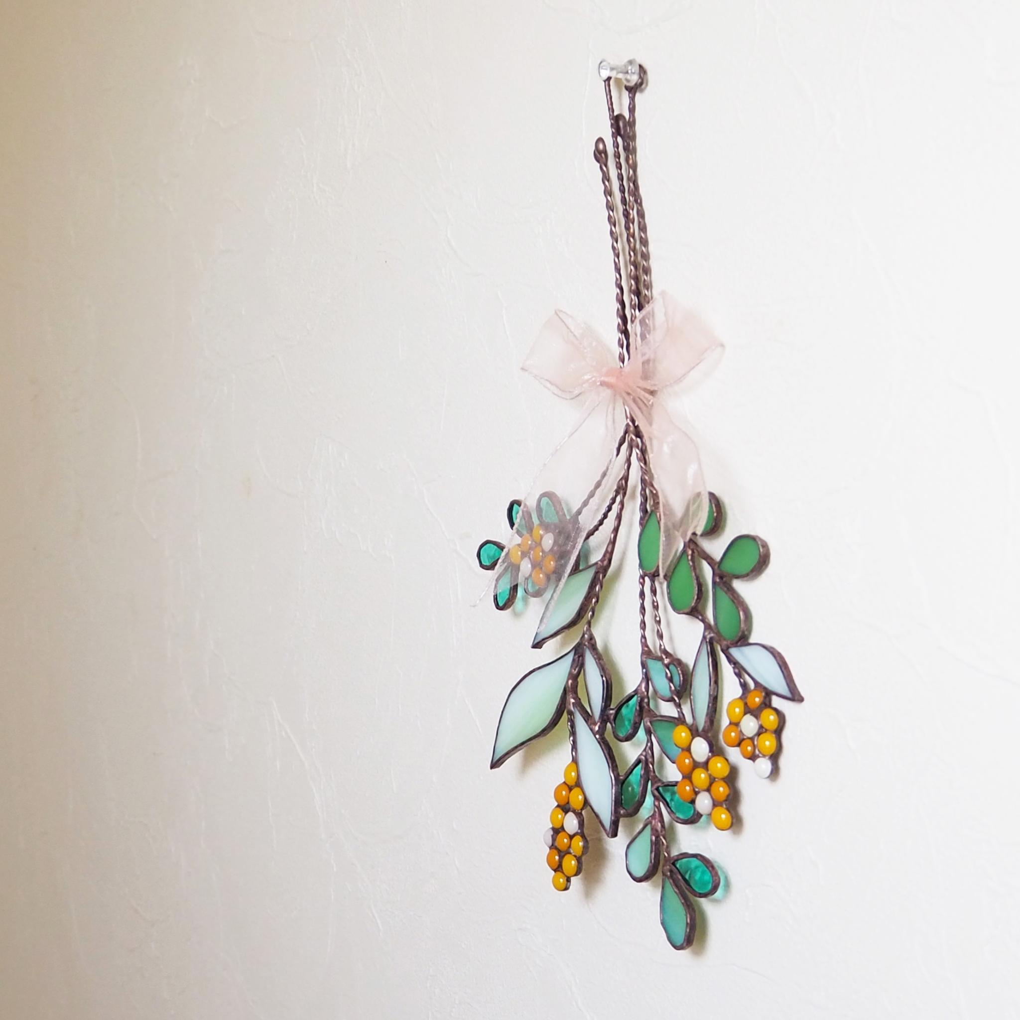 ステンドグラスのミモザのスワッグ | 6枚目