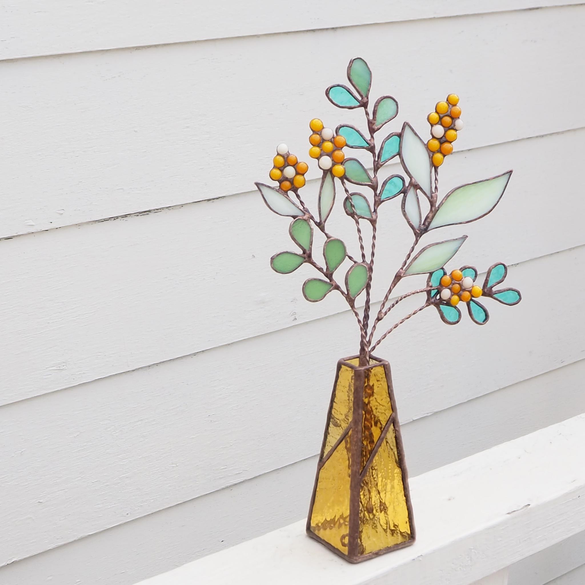 ステンドグラスのミモザのスワッグ | 8枚目