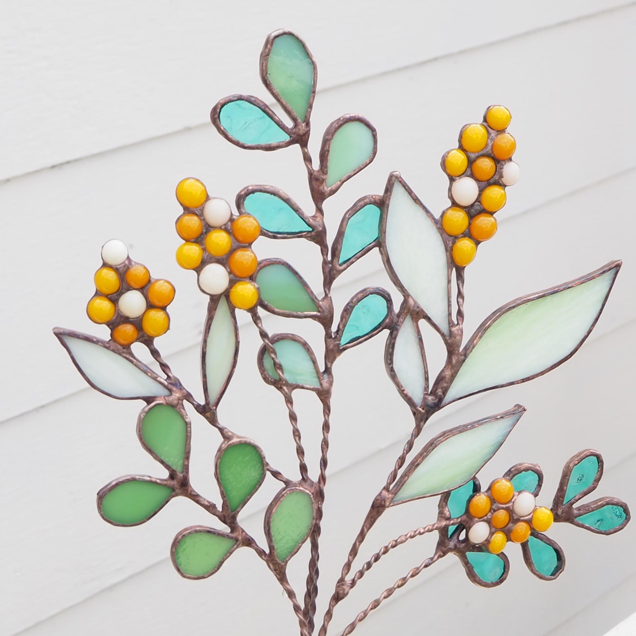 ステンドグラスのミモザのスワッグ | 9枚目